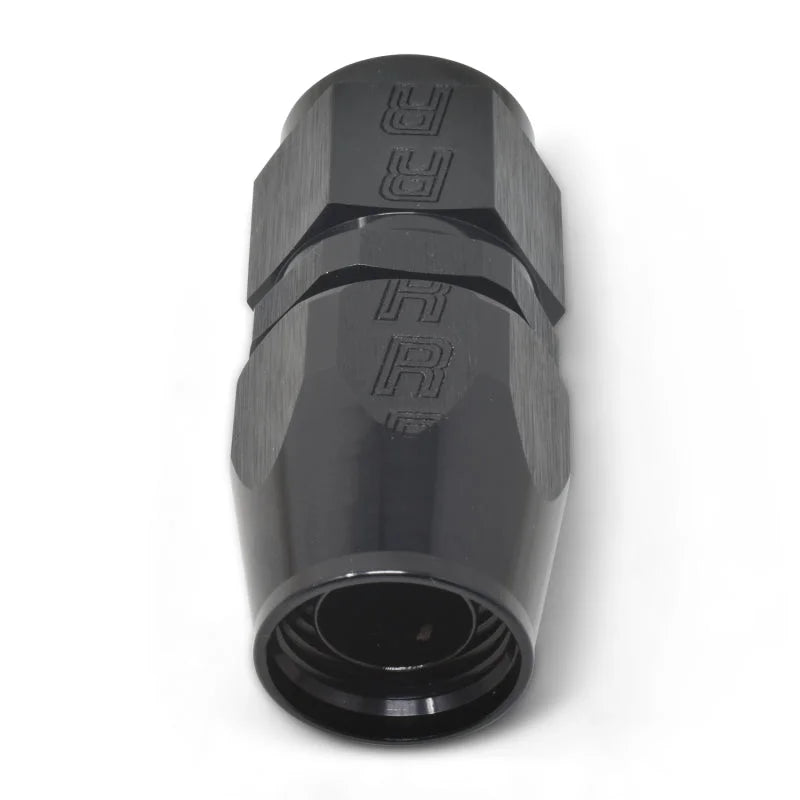 Russell Performance -10 AN Black Straight Full Flow Hose End - Back View