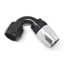 Load image into Gallery viewer, Russell Performance -10 AN Black/Silver 120 Degree Tight Radius Full Flow Swivel Hose End - Additional View 7