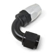 Load image into Gallery viewer, Russell Performance -10 AN Black/Silver 120 Degree Tight Radius Full Flow Swivel Hose End - Additional View 8