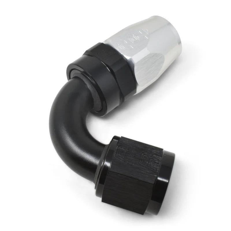 Russell Performance -10 AN Black/Silver 120 Degree Tight Radius Full Flow Swivel Hose End - Additional View 8