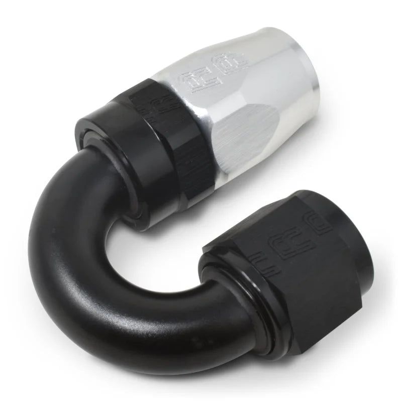 Russell Performance -10 AN Black/Silver 180 Degree Tight Radius Full Flow Swivel Hose End - Additional View 6