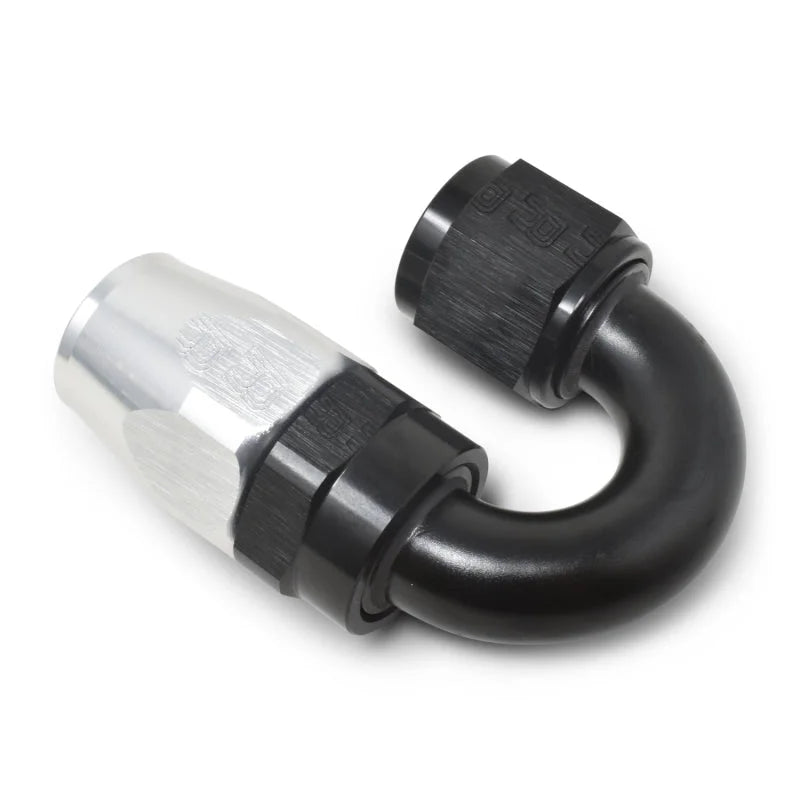 Russell Performance -10 AN Black/Silver 180 Degree Tight Radius Full Flow Swivel Hose End - Additional View 7