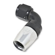 Load image into Gallery viewer, Russell Performance -10 AN Black/Silver 90 Degree Full Flow Hose End - Additional View 8
