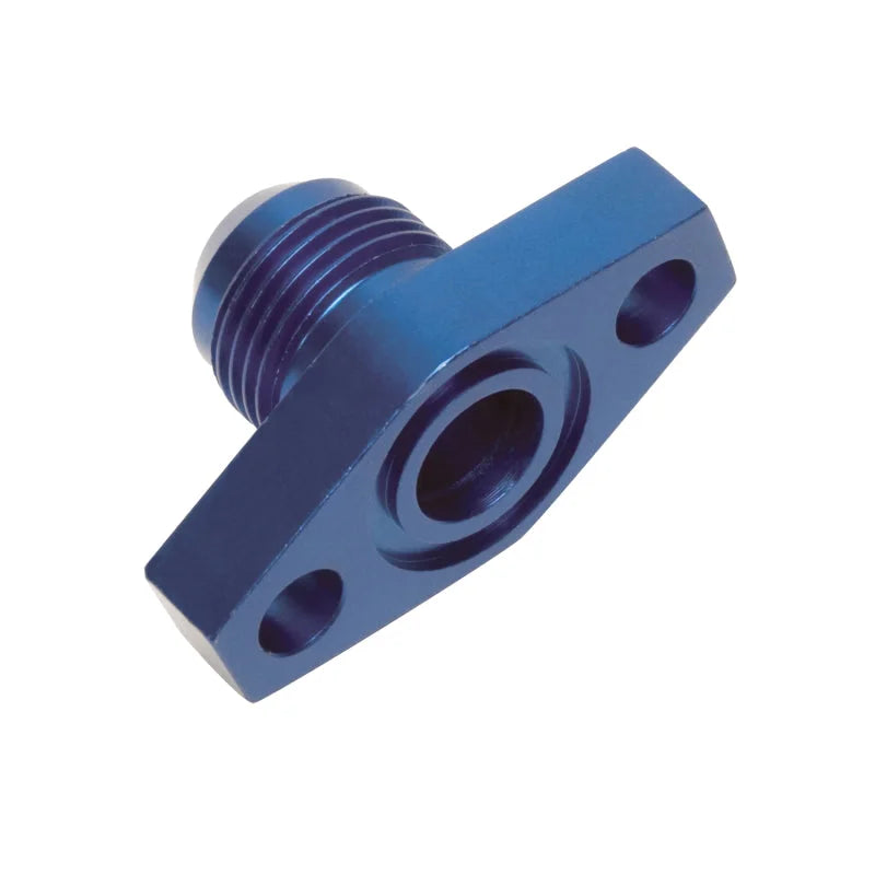 Russell Performance -10 AN Blue Oil Drain to Male Fitting (Includes Viton O-ring) - Side View