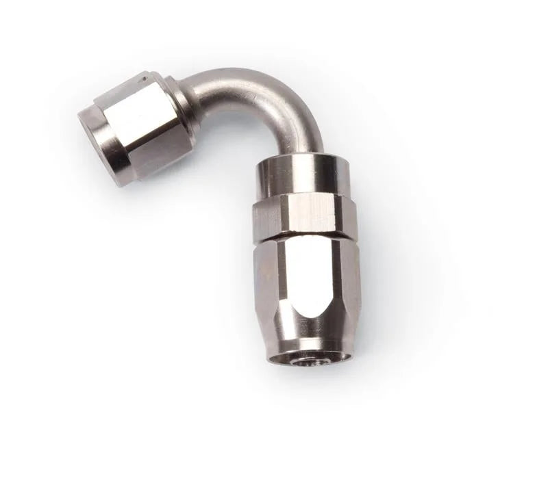 Russell Performance -10 AN Endura 120 Degree Full Flow Swivel Hose End (With 15/16in Radius) - Back View