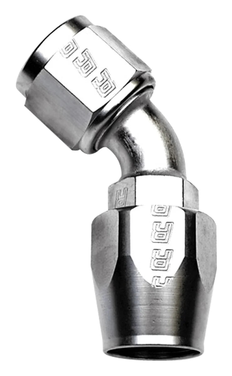 Russell Performance -10 AN Endura 45 Degree Full Flow Hose End - Back View