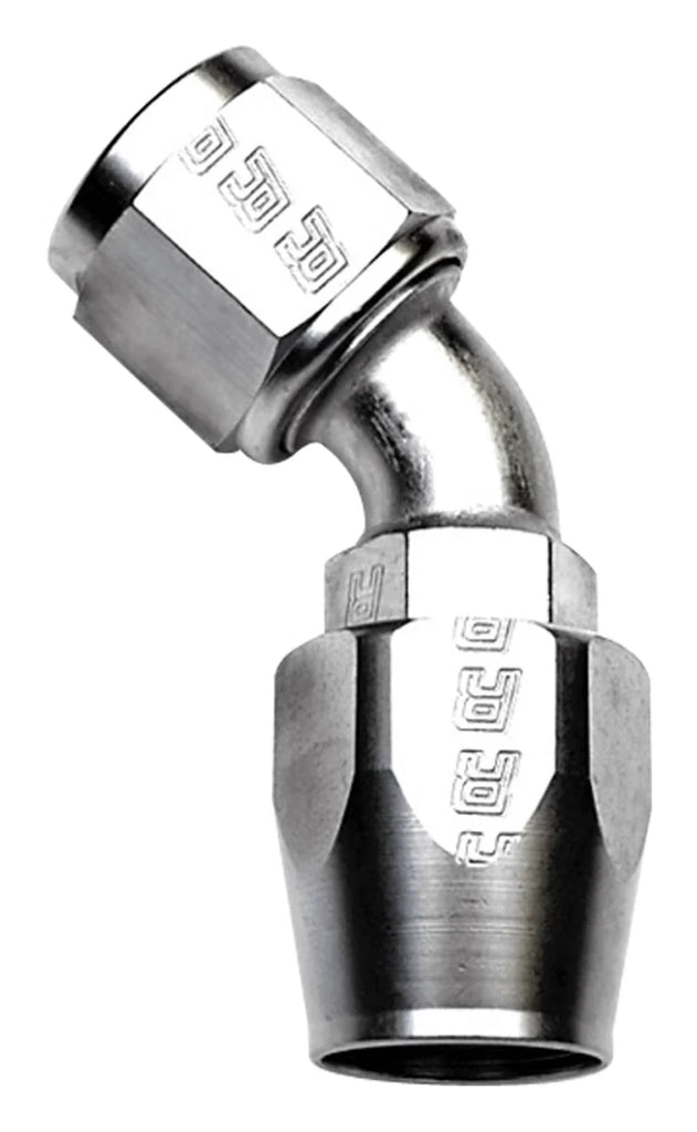 Russell Performance -10 AN Endura 45 Degree Full Flow Hose End - Back View