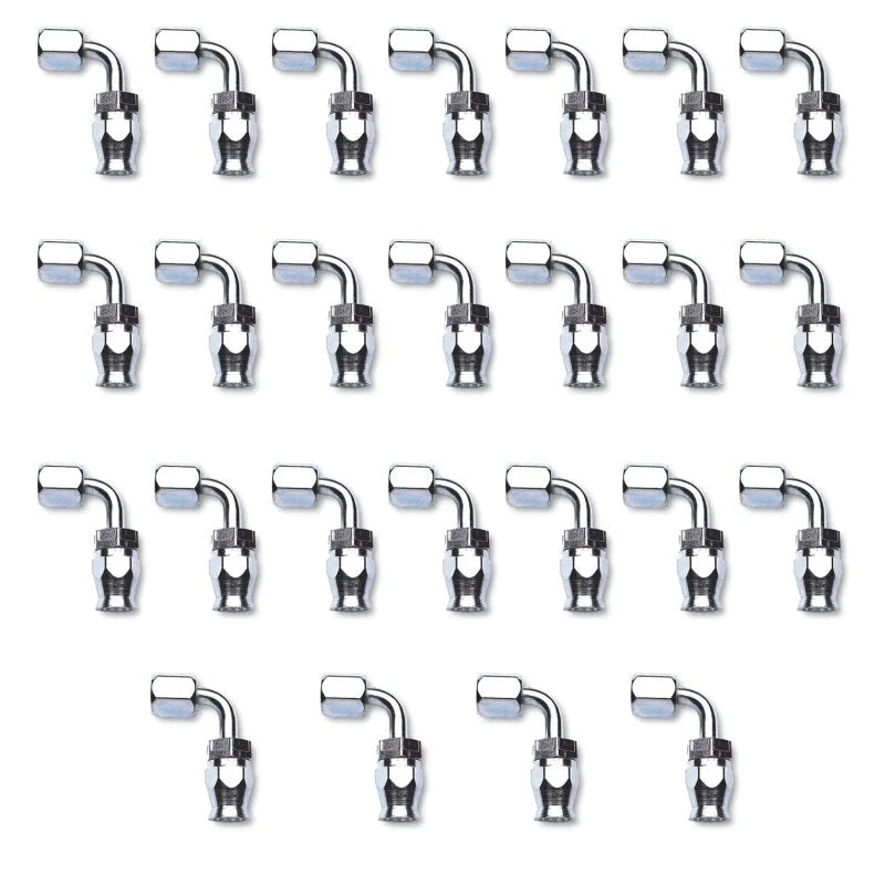 Russell Performance -10 AN Endura Pwerflex Power Steering 90 Degree Hose Ends(25 pcs.) - Side View