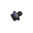 Load image into Gallery viewer, Russell Performance -10 AN Male Flare to -8 SAE Male Port Adapter Fitting - Black Anodized - Side View