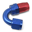Load image into Gallery viewer, Russell Performance -10 AN Red/Blue 150 Degree Full Flow Swivel Hose End (With 15/16in Radius) - Additional View 5