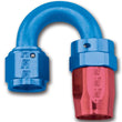 Load image into Gallery viewer, Russell Performance -10 AN Red/Blue 180 Degree Full Flow Swivel Hose End (With 15/16in Radius) - Main Product View