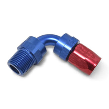 Load image into Gallery viewer, Russell Performance -10 AN Red/Blue 90 Deg Full Flow Swivel Pipe Thread Hose End (With 3/8in NPT) - Additional View 8