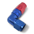 Load image into Gallery viewer, Russell Performance -10 AN Red/Blue 90 Degree Forged Aluminum Swivel Hose End - Additional View 8