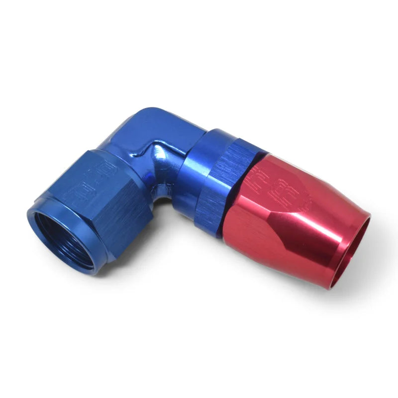 Russell Performance -10 AN Red/Blue 90 Degree Forged Aluminum Swivel Hose End - Additional View 9