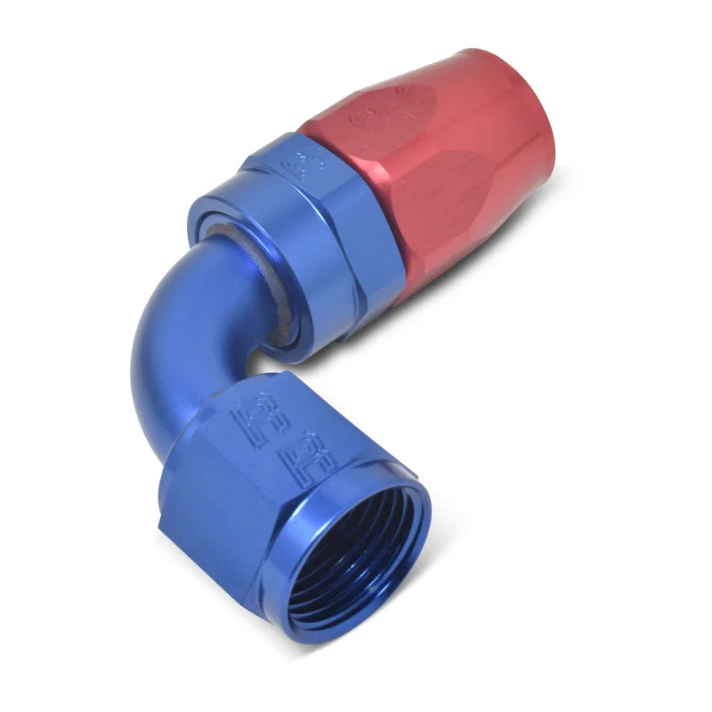 Russell Performance -10 AN Red/Blue 90 Degree Full Flow Hose End - Additional View 7