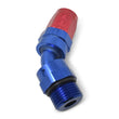 Load image into Gallery viewer, Russell Performance -10 AN Red/Blue Male SAE Port to -8 Hose 90 Degree (-10 Port 7/8in-14 Thread) - Additional View 7