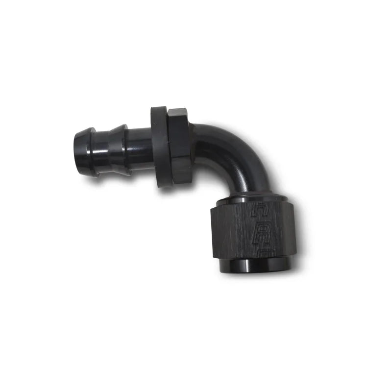 Russell Performance -10 AN Twist-Lok 90 Degree Hose End (Black) - Back View