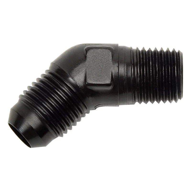 Russell Performance -10 AN to 1/2in NPT 45 Degree Flare to Pipe Adapter - Installation View