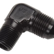 Load image into Gallery viewer, Russell Performance -10 AN to 1/2in NPT 90 Degree Flare to Pipe Adapter (Black) - Additional View 5