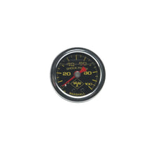 Load image into Gallery viewer, Russell Performance 100 psi fuel pressure gauge black face chrome case (Liquid-filled) - Side View