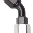 Load image into Gallery viewer, Russell Performance -12 AN Black/Silver 45 Degree Full Flow Hose End - Back View