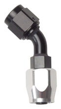 Load image into Gallery viewer, Russell Performance -12 AN Black/Silver 45 Degree Full Flow Hose End - Back View
