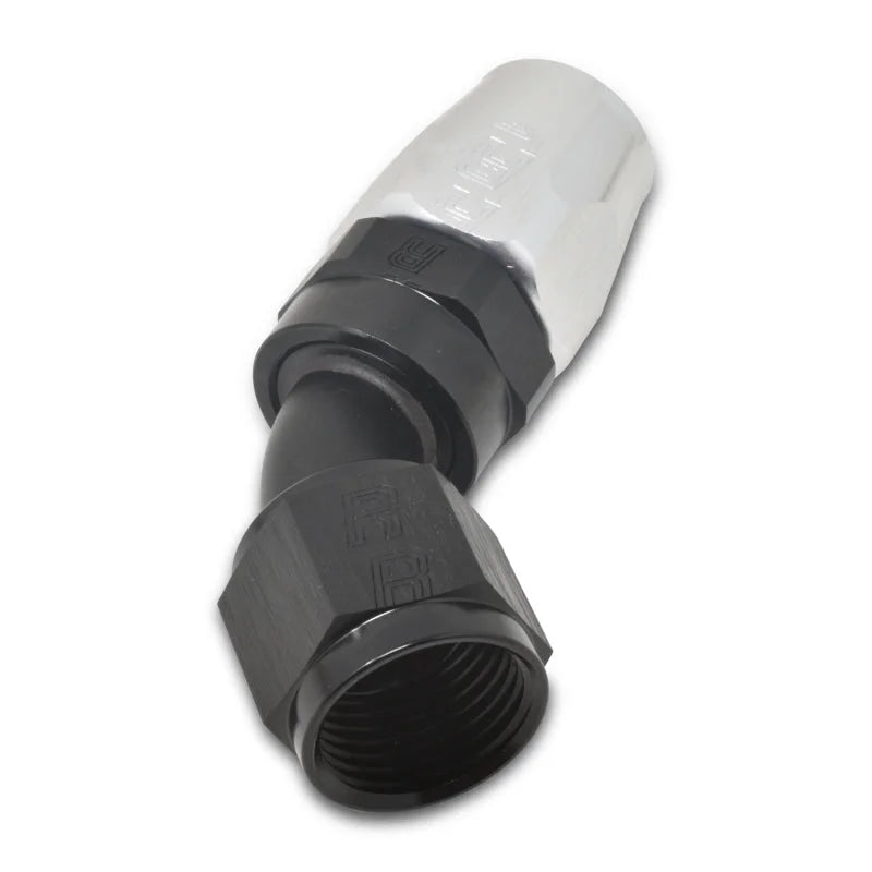 Russell Performance -12 AN Black/Silver 45 Degree Full Flow Hose End - Additional View 5