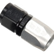 Load image into Gallery viewer, Russell Performance -12 AN Black/Silver Straight Full Flow Hose End - Back View