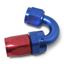 Load image into Gallery viewer, Russell Performance -12 AN Red/Blue 150 Degree Full Flow Swivel Hose End (With 1-1/8in Radius) - Additional View 9