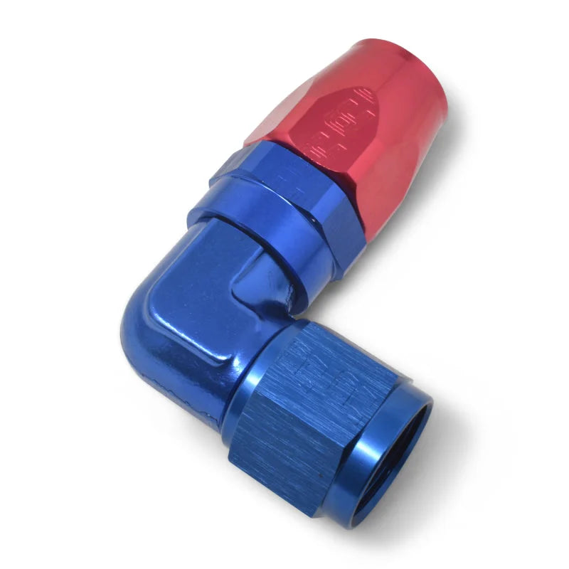 Russell Performance -12 AN Red/Blue 90 Degree Forged Aluminum Swivel Hose End - Additional View 8