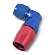 Load image into Gallery viewer, Russell Performance -12 AN Red/Blue 90 Degree Forged Aluminum Swivel Hose End - Additional View 9