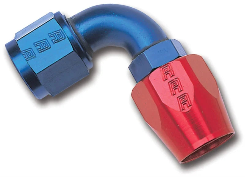 Russell Performance -12 AN Red/Blue 90 Degree Full Flow Hose End - Main Product View