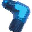 Load image into Gallery viewer, Russell Performance -12 AN to 3/4in NPT 90 Degree Flare to Pipe Adapter (Blue) - Additional View 5