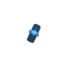 Load image into Gallery viewer, Russell Performance 1/2in Male Pipe Nipple (Blue) - Side View