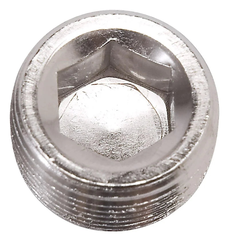 Russell Performance 1/4in Allen Socket Pipe Plug (Endura) - Side View
