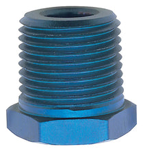 Load image into Gallery viewer, Russell Performance 1/4in Male to 1/8in Female Pipe Bushing Reducer (Blue) - Side View