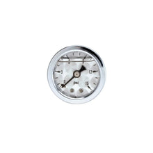 Load image into Gallery viewer, Russell Performance 15 psi fuel pressure gauge machine face (Liquid-filled) - Side View
