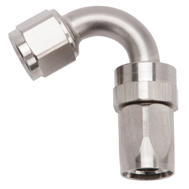 Russell Performance -16 AN Endura 120 Degree Full Flow Swivel Hose End (With 1-1/2in Radius) - Back View