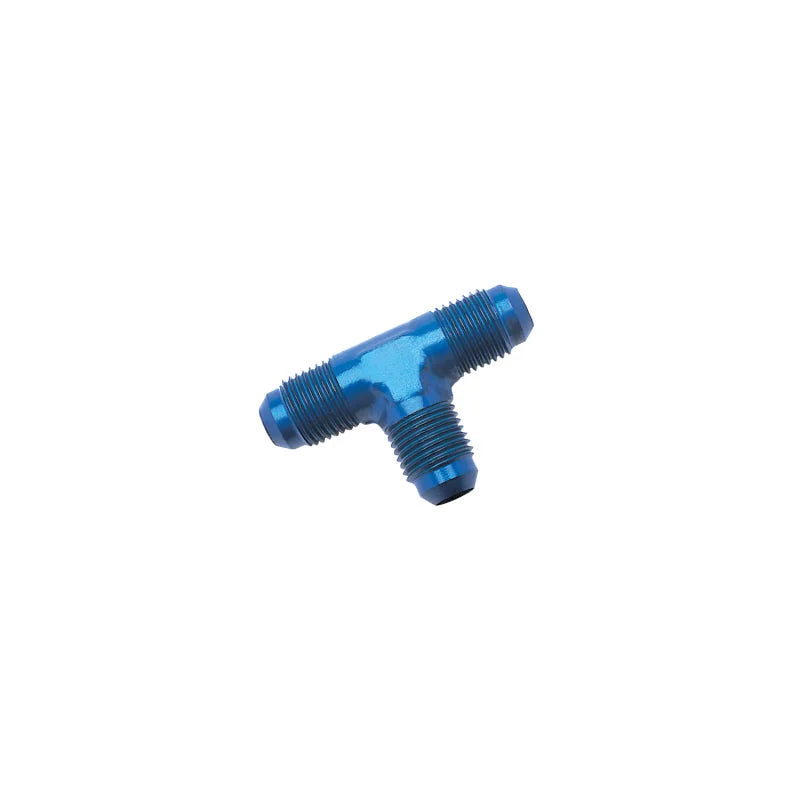 Russell Performance -16 AN NPT Flare Tee Fitting (Blue) - Main Product View