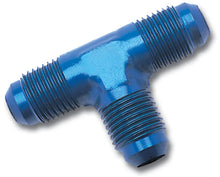 Load image into Gallery viewer, Russell Performance -16 AN NPT Flare Tee Fitting (Blue) - Side View