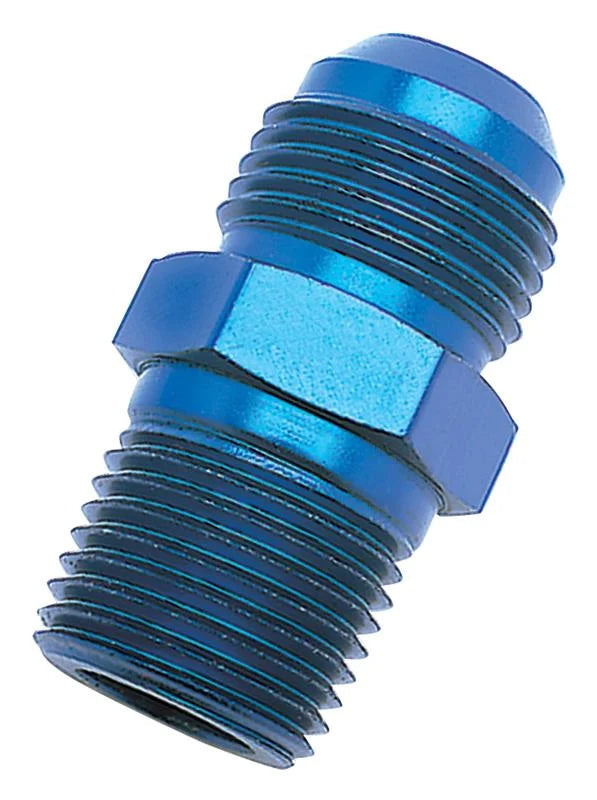 Russell Performance -16 AN to 3/4in NPT Straight Flare to Pipe (Blue) - Main Product View