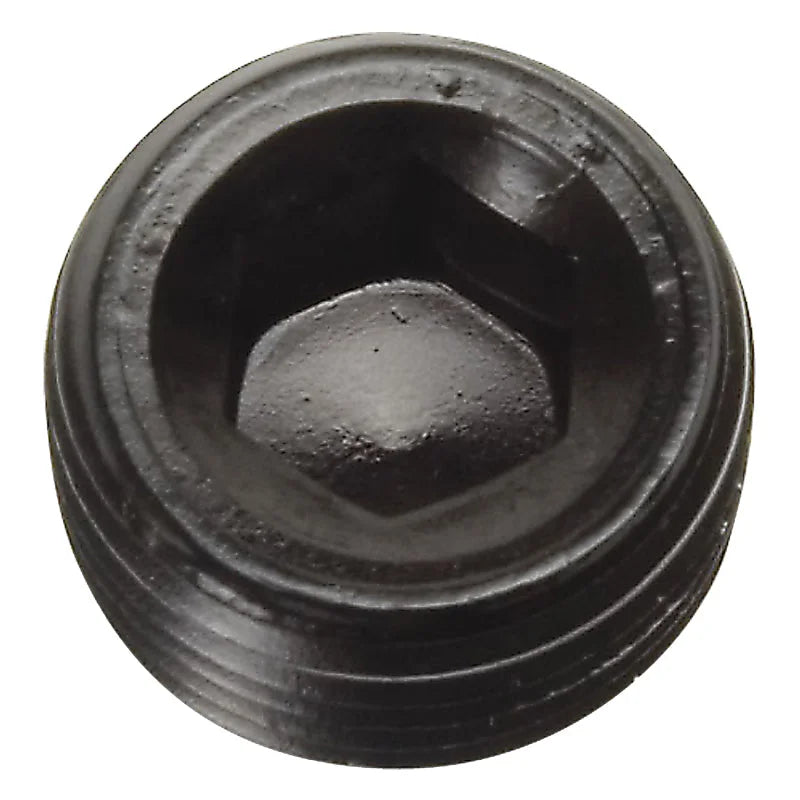 Russell Performance 1/8in Allen Socket Pipe Plug (Black) - Back View