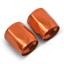 Load image into Gallery viewer, Russell Performance 2-Piece -10 AN Anodized Full Flow Swivel Hose End Sockets (Qty 2) - Orange - Additional View 6