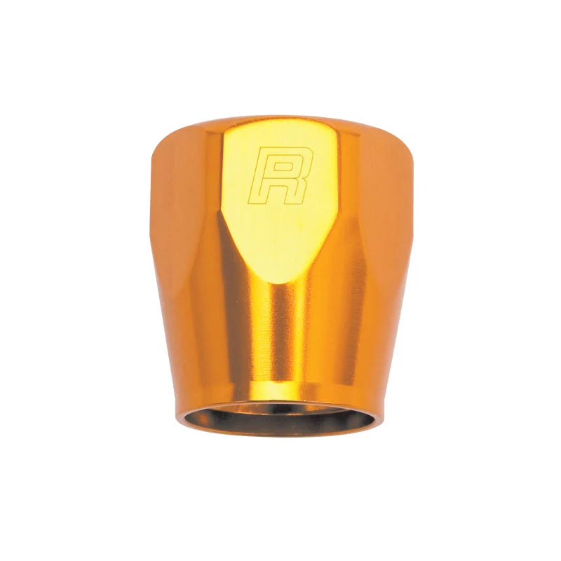 Russell Performance 2-Piece -6 AN Anodized Full Flow Swivel Hose End Sockets (Qty 2) - Orange - Back View