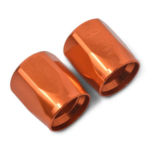 Load image into Gallery viewer, Russell Performance 2-Piece -6 AN Anodized Full Flow Swivel Hose End Sockets (Qty 2) - Orange - Additional View 6