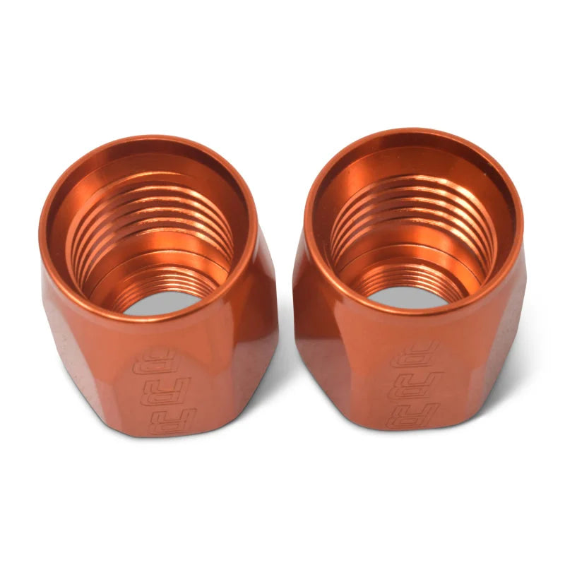 Russell Performance 2-Piece -6 AN Anodized Full Flow Swivel Hose End Sockets (Qty 2) - Orange - Additional View 8