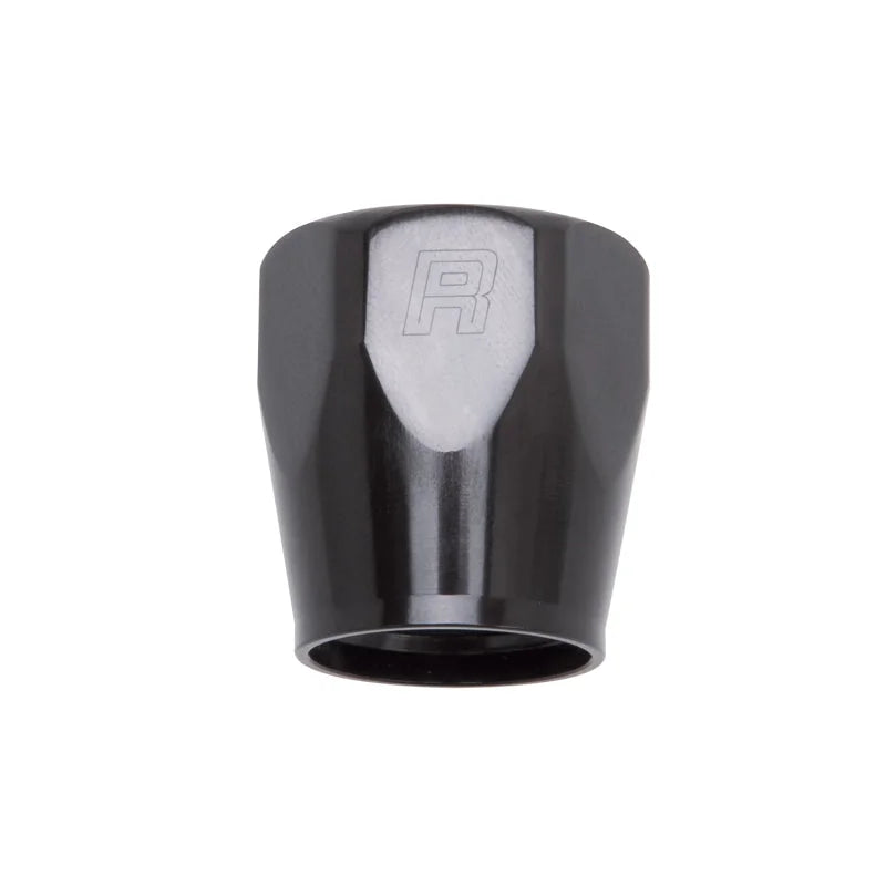 Russell Performance 2-Piece -6 AN Full Flow Swivel Hose End Sockets (Qty 2) - Polished and Black - Side View