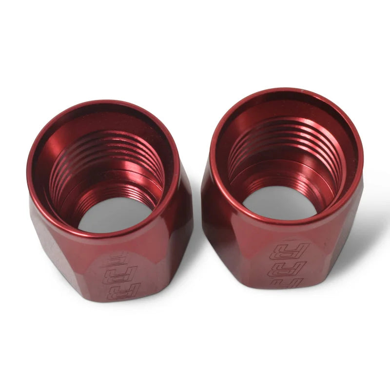 Russell Performance 2-Piece -6 AN Full Flow Swivel Hose End Sockets (Qty 2) - Polished and Red - Additional View 6