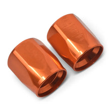 Load image into Gallery viewer, Russell Performance 2-Piece -8 AN Anodized Full Flow Swivel Hose End Sockets (Qty 2) - Orange - Additional View 5