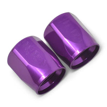 Load image into Gallery viewer, Russell Performance 2-Piece -8 AN Anodized Full Flow Swivel Hose End Sockets (Qty 2) - Purple - Additional View 7